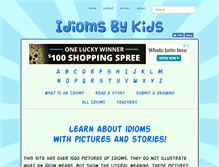 Tablet Screenshot of idiomsbykids.com